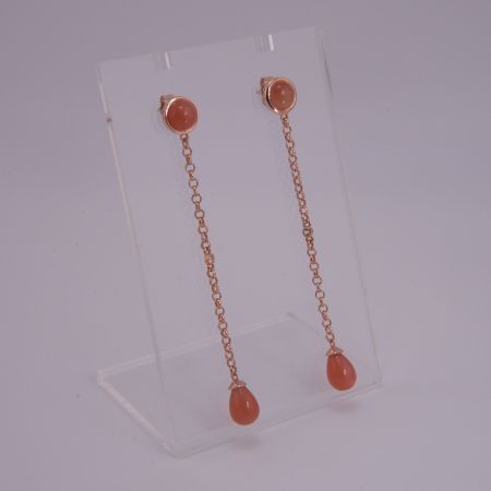 Ketten Ohrringe Mondstein Peach